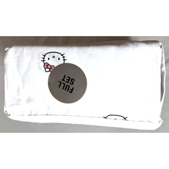 Hello Kitty Full Sheet Set 100% Cotton Includes Flat Fitted Sheets & Pillowcases - Picture 3 of 6